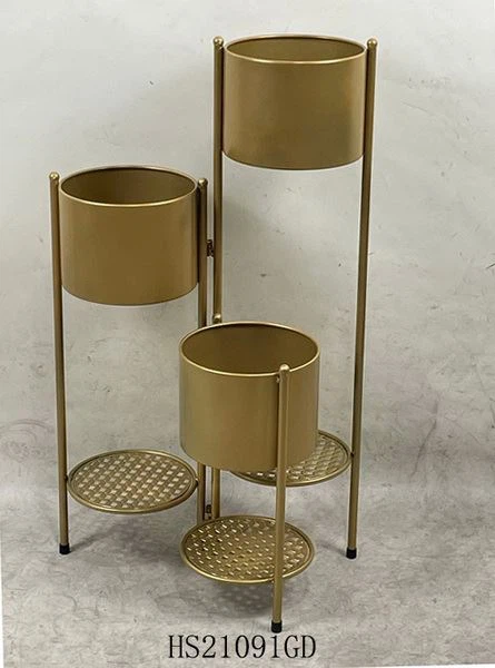 metal planter gold.JPG