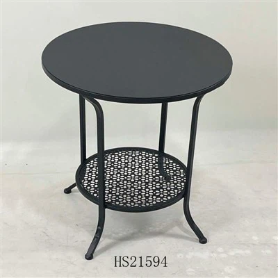 Mesa de centro circular de metal